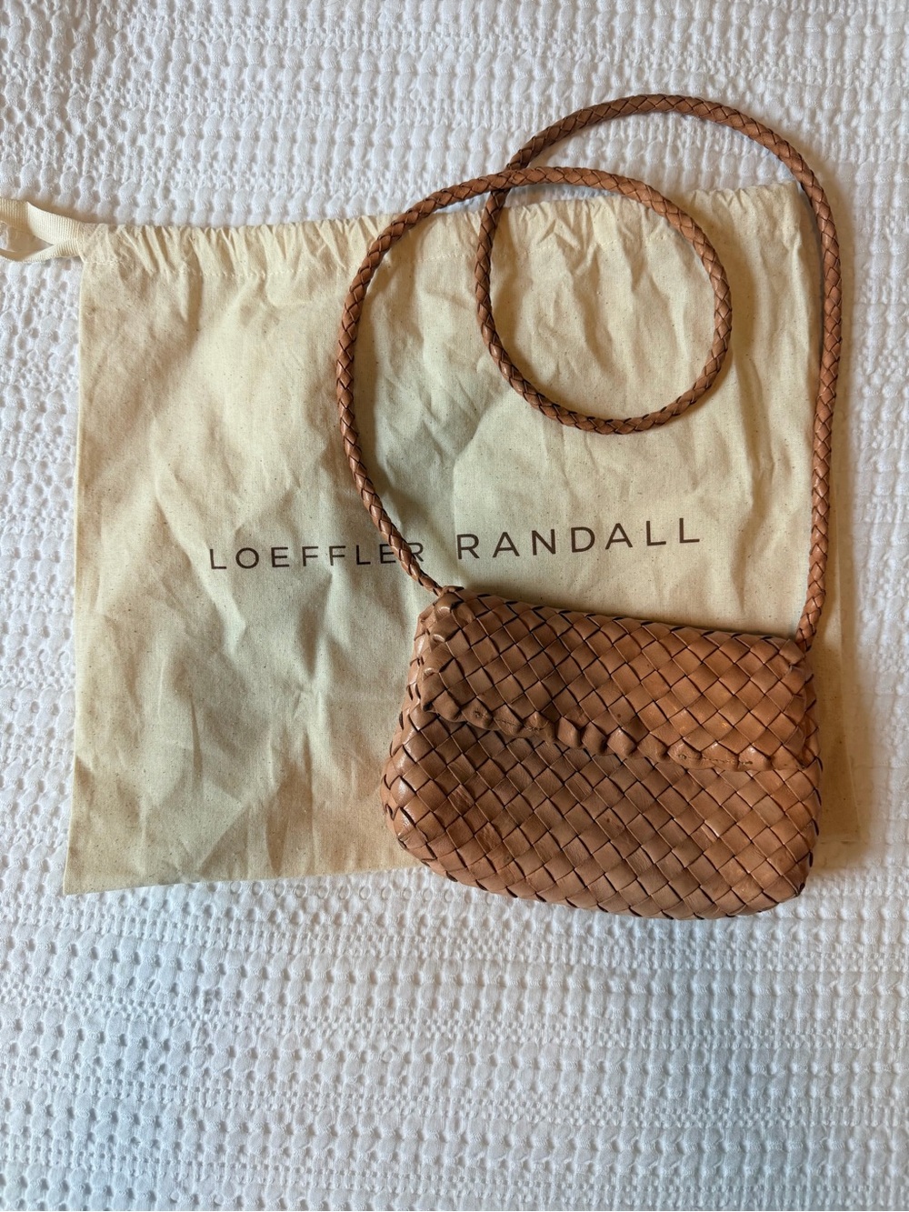 Loeffler Randall Vinnie Mini Woven Crossbody - Desert Sand - Picture 6 of 12